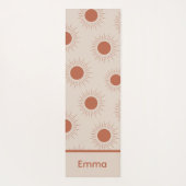 Minimalist Terracotta Abstract Boho sun custom Yogamat (Achterkant)