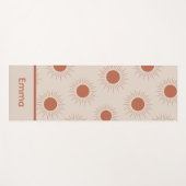 Minimalist Terracotta Abstract Boho sun custom Yogamat (Voorkant (horizontaal))