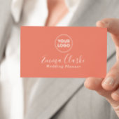 Minimalist Terracotta Scan Code Business Card Visitekaartje