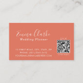 Minimalist Terracotta Scan Code Business Card Visitekaartje (Achterkant)