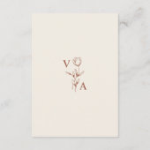 Minimalist Terracotta Wedding Details Informatiekaartje (Achterkant)