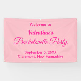 Minimalist Text-Based Pink Bachelorette Party Spandoek