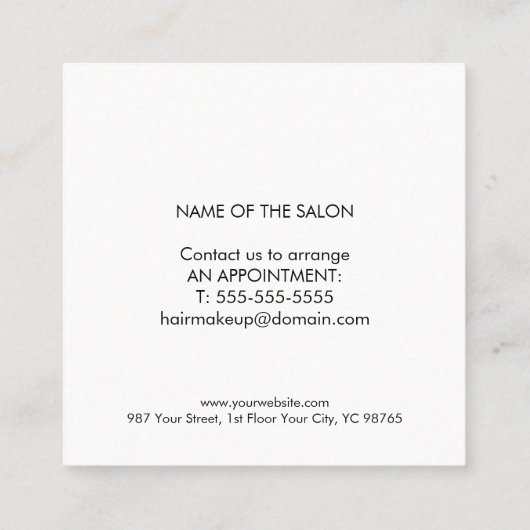 Minimalist Texture White Grey Bold First Visit Kortingskaartje (Achterkant)