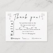 Minimalist Thank You Card – Cute Star Theme Informatiekaartje (Voorkant)