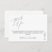 Minimalist Thank You Card For Retirement Gifts (Voorkant / Achterkant)