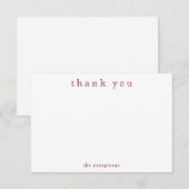 Minimalist Thank You Couples or Family Stationery Notitiekaartje (Voorkant / Achterkant)