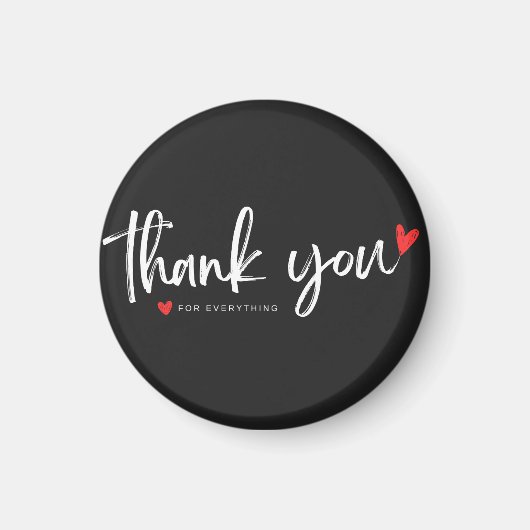 Minimalist Thank You Heart Magnet (Voorkant)