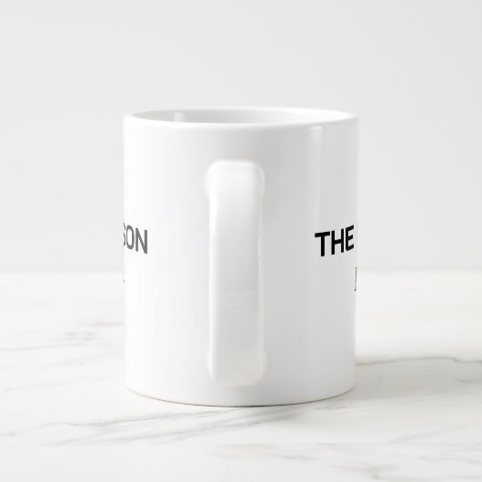 Minimalist "The Reason I Smile" Script Mug Grote Koffiekop (Achterkant)