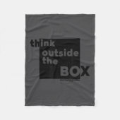 Minimalist Think Outside The Box  Fleece Deken (Voorkant)