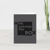 Minimalist Think Outside The Box  Kaart (Voorkant)