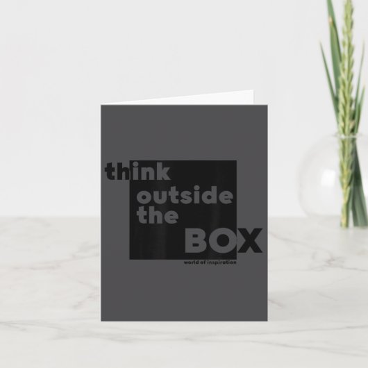 Minimalist Think Outside The Box Kaart (Voorkant)