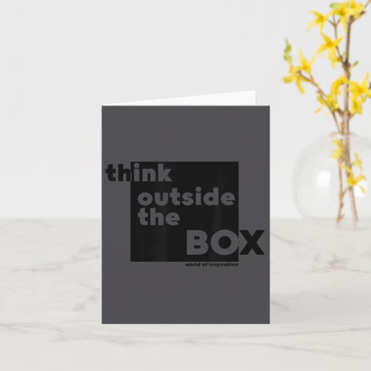 Minimalist Think Outside The Box  Kaart (Gele Bloem)