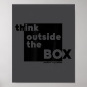 Minimalist Think Outside The Box  Poster (Voorkant)
