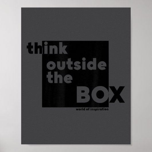 Minimalist Think Outside The Box  Poster (Voorkant)