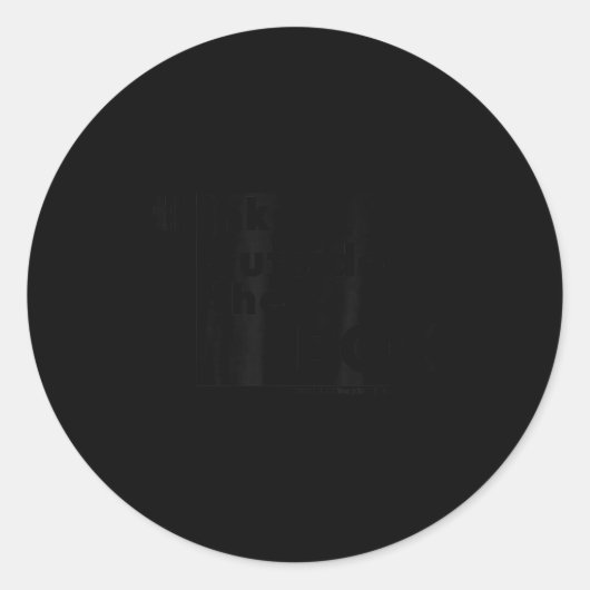 Minimalist Think Outside The Box  Ronde Sticker (Voorkant)