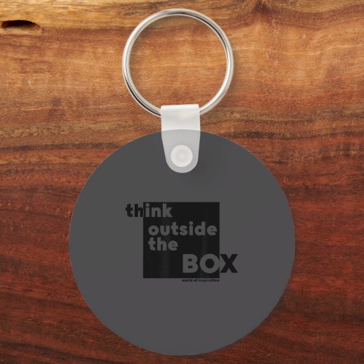 Minimalist Think Outside The Box  Sleutelhanger (Voorkant)