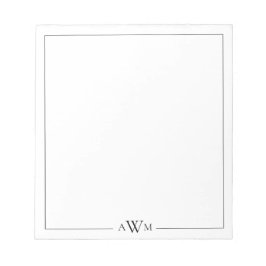 Minimalist Three Letter Monogram Notitieblok