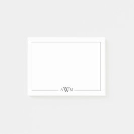 Minimalist Three Letter Monogram Post-it® Notes