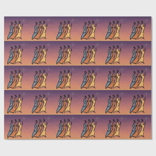 Minimalist Three Wise Men Cadeaupapier (Vlak)
