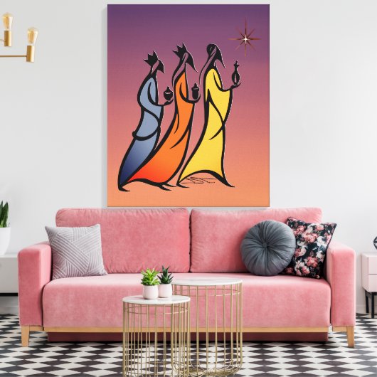 Minimalist Three Wise Men Canvas Afdruk (Insitu (Woonkamer))