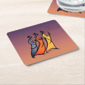 Minimalist Three Wise Men Kartonnen Onderzetters (Schuin)