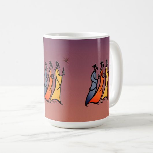 Minimalist Three Wise Men Koffiemok (Voorkant rechts)