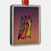 Minimalist Three Wise Men Metalen Ornament (Rechts)