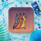 Minimalist Three Wise Men Papieren Bordje (Feest)