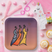 Minimalist Three Wise Men Papieren Bordje (Feest)