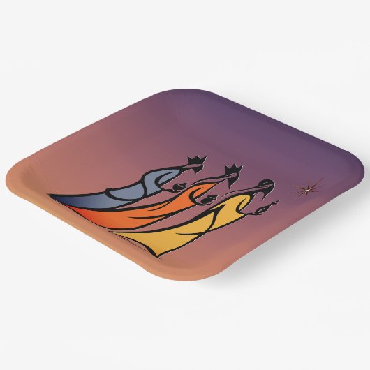 Minimalist Three Wise Men Papieren Bordje (Gebogen)