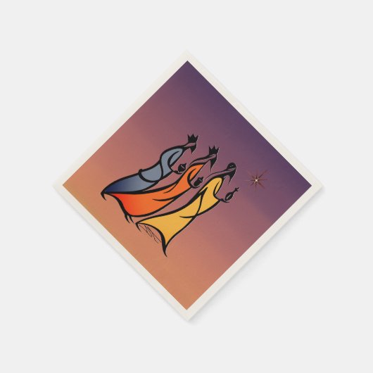 Minimalist Three Wise Men Servet (Hoek)