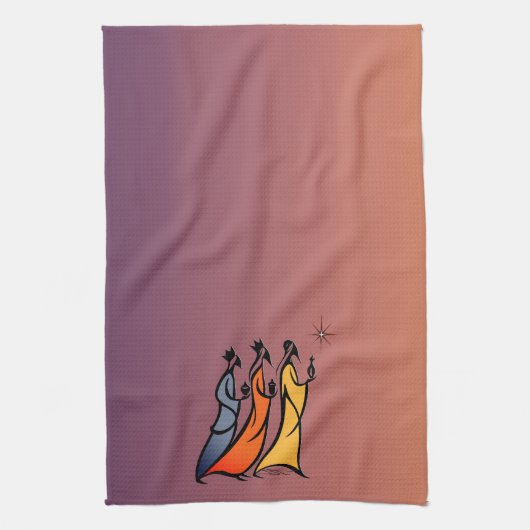 Minimalist Three Wise Men Theedoek (Verticaal)