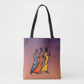 Minimalist Three Wise Men Tote Bag (Voorkant)