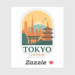 Minimalist Tokyo Japan Magnet Sticker – Modern 