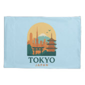 Minimalist Tokyo Japan Pillow Case – Modern Decor Kussensloop (Achterkant-Links)
