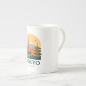 Minimalist Tokyo Japan Travel | Modern  Porselein Kop (Voorkant rechts)