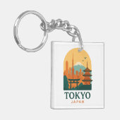 Minimalist Tokyo Japan Travel | Modern  Sleutelhanger (Voorkant Links)