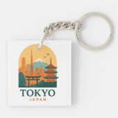 Minimalist Tokyo Japan Travel | Modern  Sleutelhanger (Achterkant)