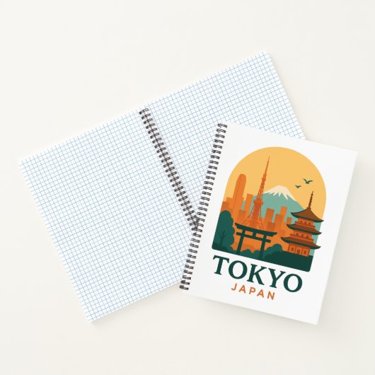 Minimalist Tokyo Japan Travel Notebook | Modern Notitieboek (Binnen)