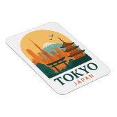 Minimalist Tokyo Japan Travel Souvenir Magnet  Magneet (Rechterzijde)