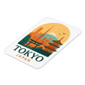 Minimalist Tokyo Japan Travel Souvenir Magnet  Magneet (Linkerzijde)