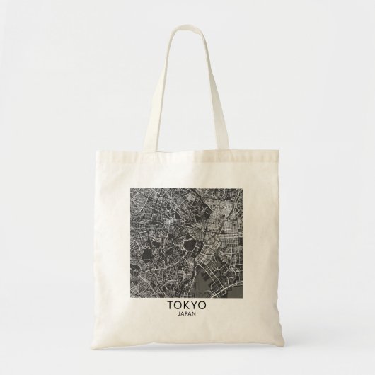 Minimalist Tokyo Map Tote Bag (Voorkant)