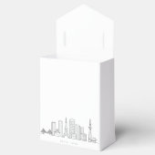 Minimalist Tokyo Skyline Illustration Bedankdoosjes (Geopend)