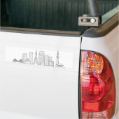 Minimalist Tokyo Skyline Illustration Bumpersticker (Op Truck)