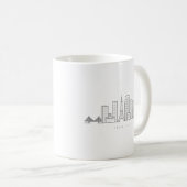Minimalist Tokyo Skyline Illustration Koffiemok (Voorkant rechts)