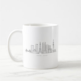 Minimalist Tokyo Skyline Illustration Koffiemok