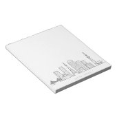 Minimalist Tokyo Skyline Illustration Notitieblok (Schuin)