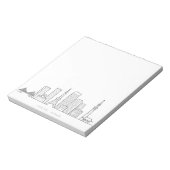 Minimalist Tokyo Skyline Illustration Notitieblok (Linkerzijde)