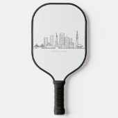 Minimalist Tokyo Skyline Illustration Pickleball Paddle (Voorkant)
