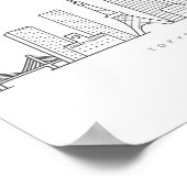 Minimalist Tokyo Skyline Illustration Poster (Hoek)